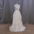 (XF1052) Cap Sleeve Round Neckline Backless Bridal Dress